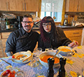 People enjoying Romanian food